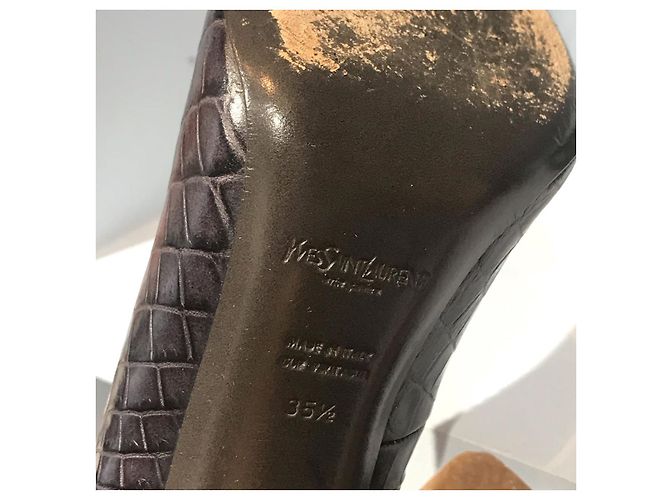 Décolleté Yves Saint Laurent T.35,5 Grigio - vista 5