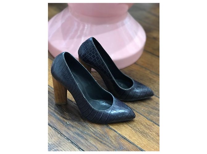 Décolleté Yves Saint Laurent T.35,5 Grigio - vista 7