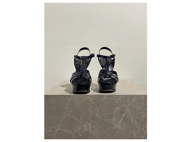 Sandali Saint Laurent Tribute T.38 Blu - vista 3