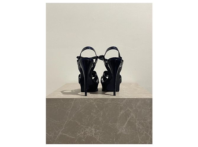 Sandali Saint Laurent Tribute T.38 Blu - vista 5