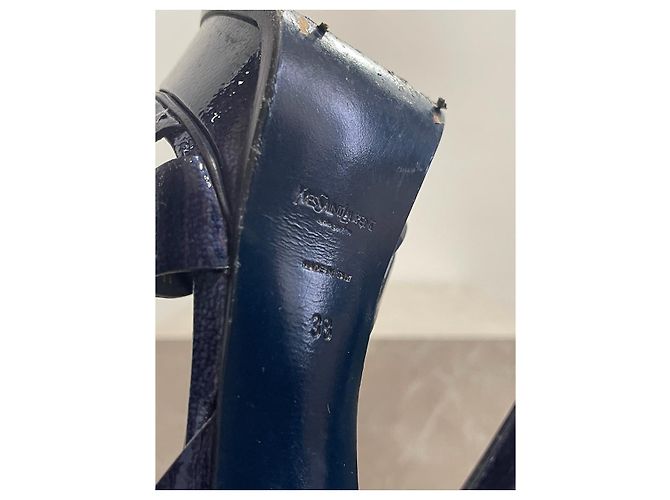 Sandali Saint Laurent Tribute T.38 Blu - vista 7