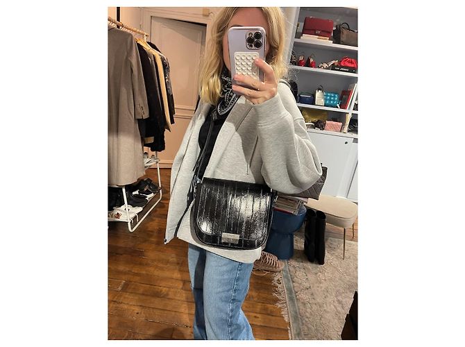 Borsa Saint Laurent nera Betty Satchel Nero - vista 13