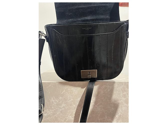 Borsa Saint Laurent nera Betty Satchel Nero - vista 8
