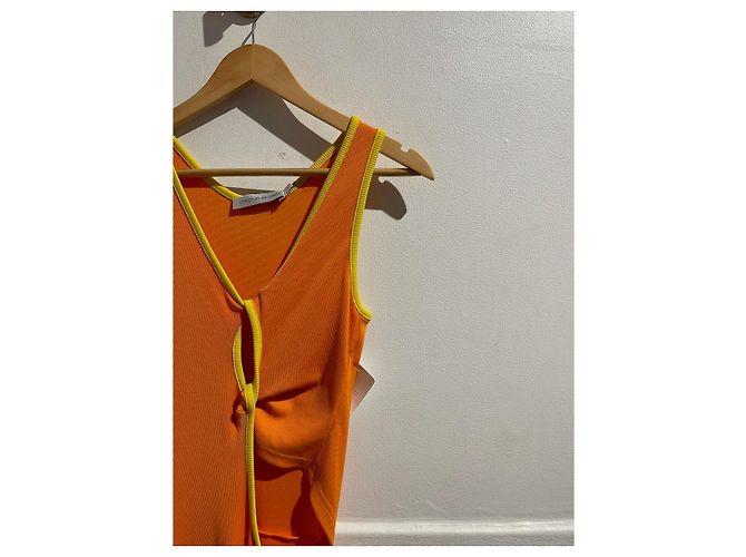 Autre Marque Kleid Christopher Esber orange T.38 - vista 3
