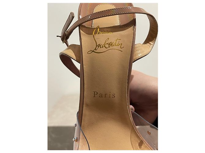 Décolleté Christian Louboutin nude T.40 - vista 7