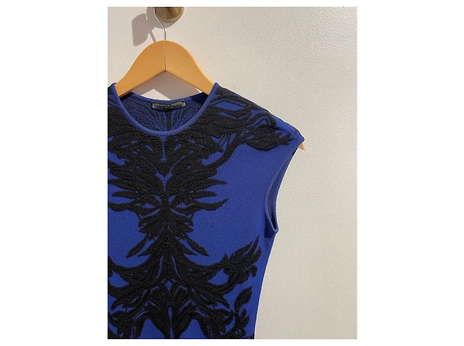 Kleid Alexander Mcqueen blau T.XS - Ansicht 2