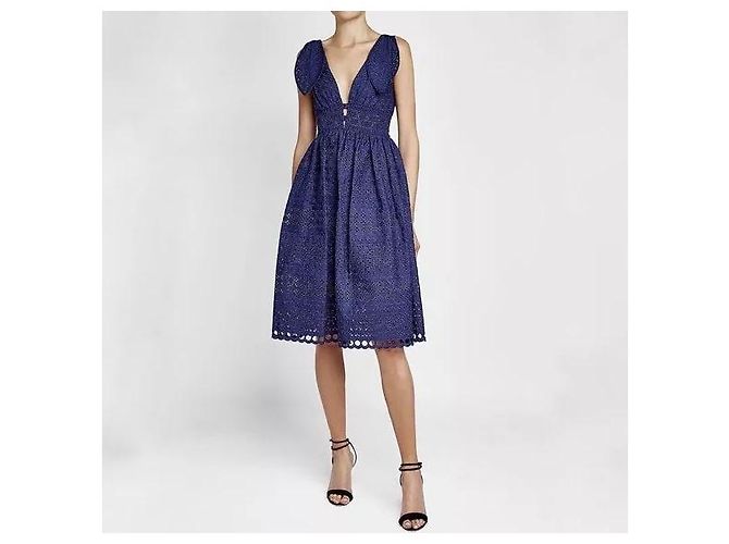 Kleid Self Portrait blau T.36 - Ansicht 3