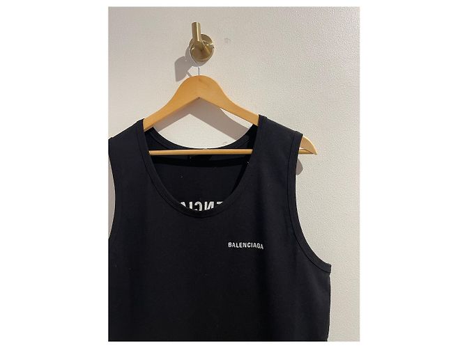 Canotta Balenciaga nera T.S Nero - vista 2
