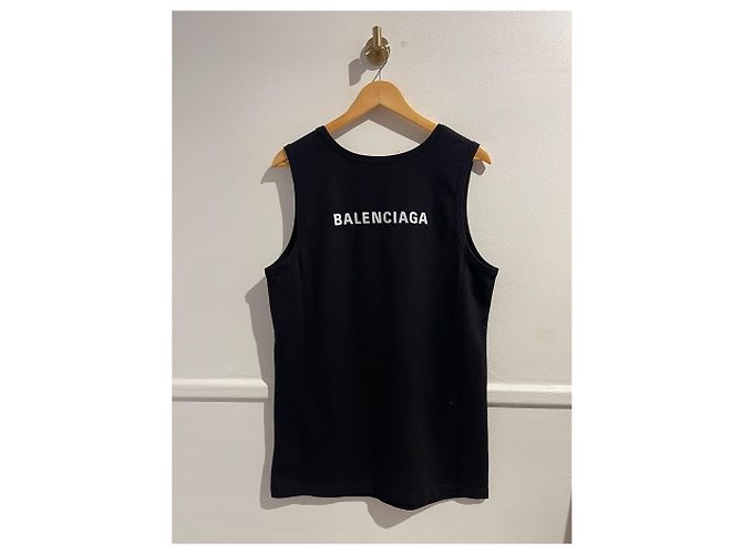 Canotta Balenciaga nera T.S Nero - vista 3