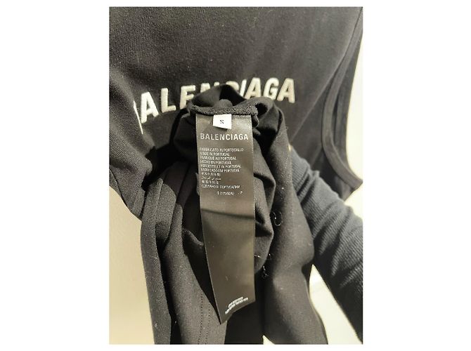 Canotta Balenciaga nera T.S Nero - vista 6