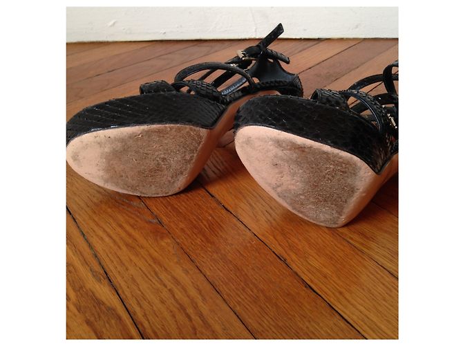 Sandalen Gianvito Rossi Python T.38 Schwarz - Ansicht 5
