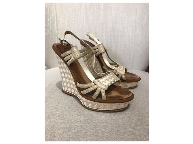Sandali Bottega Veneta beige T.36 - vista 3