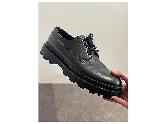 Derby Louis Vuitton neri T.44,5 Nero - vista 4
