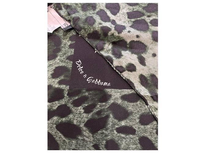 Dolce & Gabbana Schal Leopard Grün - Ansicht 4