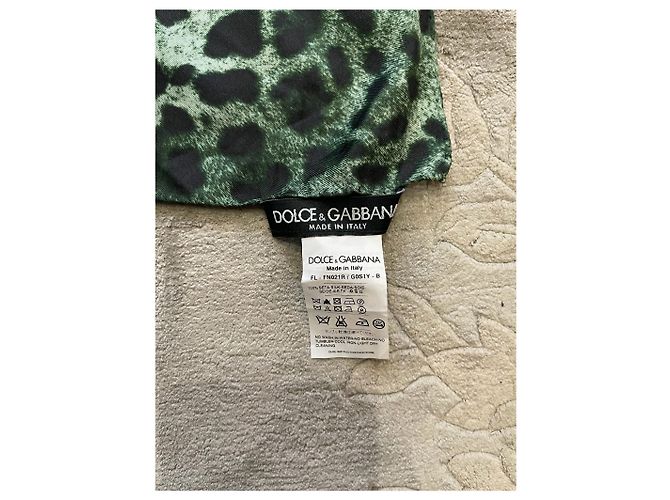 Dolce & Gabbana Schal Leopard Grün - Ansicht 5