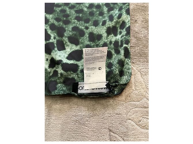 Dolce & Gabbana Schal Leopard Grün - Ansicht 6