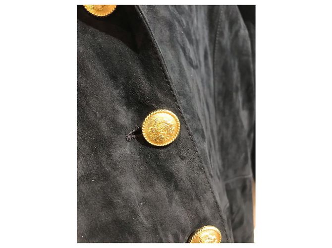 Valentino Garavani Valentino Jacke Wildleder T.38 Blau - Ansicht 2