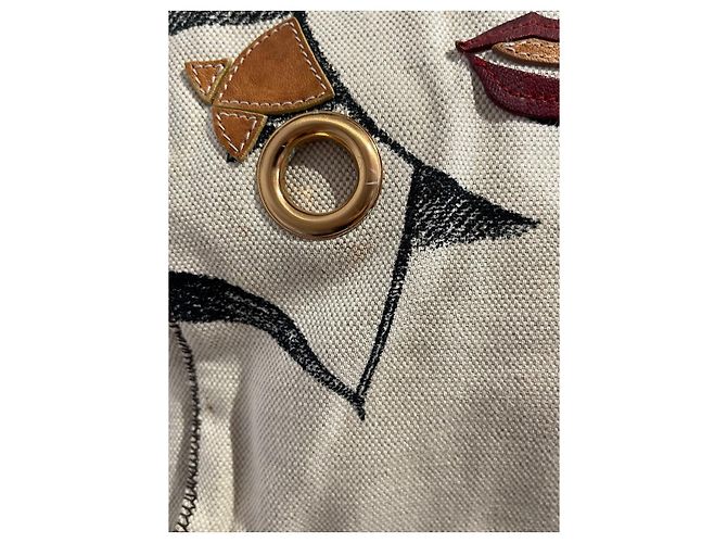Borsa Miu Miu tela beige - vista 6