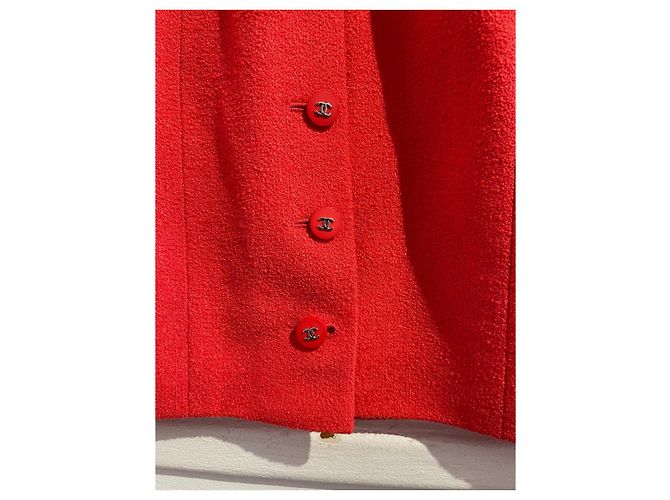 Falda Chanel rojo coral T.38 Roja - vista 2