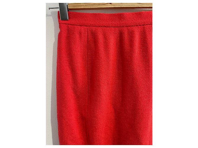 Falda Chanel rojo coral T.38 Roja - vista 4