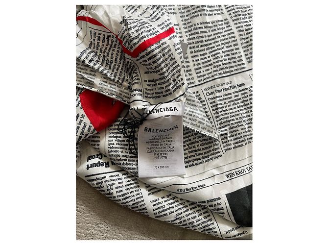 Balenciaga Halstuch NEU Weiß - Ansicht 5