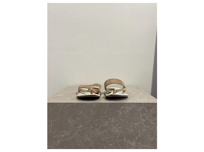 Sandali Hermès beige T.36 - vista 4