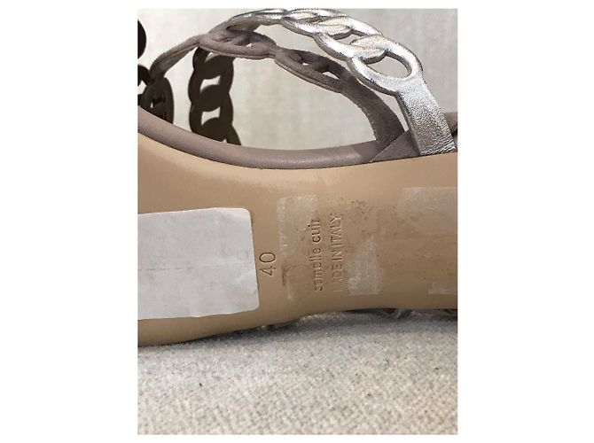 Hermès Sandali Hermes beige T.40 - vista 5