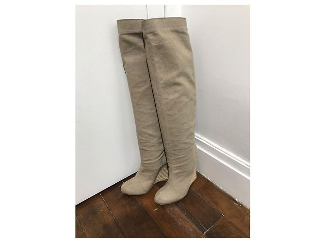 Stivali Christian Louboutin T.36 Beige - vista 2