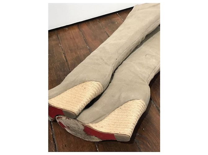 Stivali Christian Louboutin T.36 Beige - vista 6