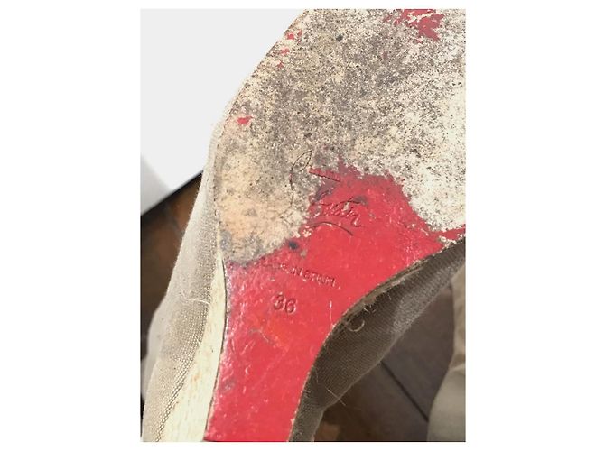 Stivali Christian Louboutin T.36 Beige - vista 9