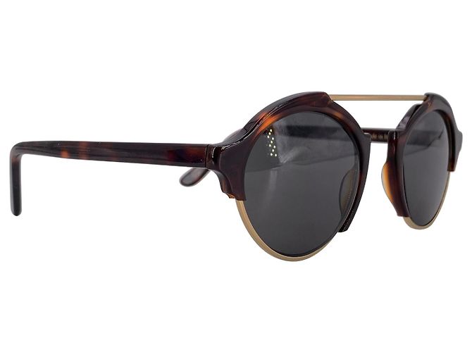 Autre Marque Gafas de sol unisex redondeadas marrones Milan 4 49/23 140 mm Gris - vista 2