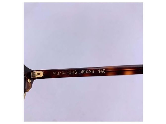 Autre Marque Gafas de sol unisex redondeadas marrones Milan 4 49/23 140 mm Gris - vista 4