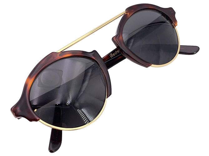 Autre Marque Gafas de sol unisex redondeadas marrones Milan 4 49/23 140 mm Gris - vista 5