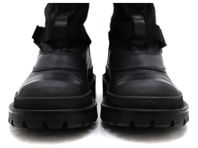 Stivali con platform in pelle Dior Oblique Nero - vista 12