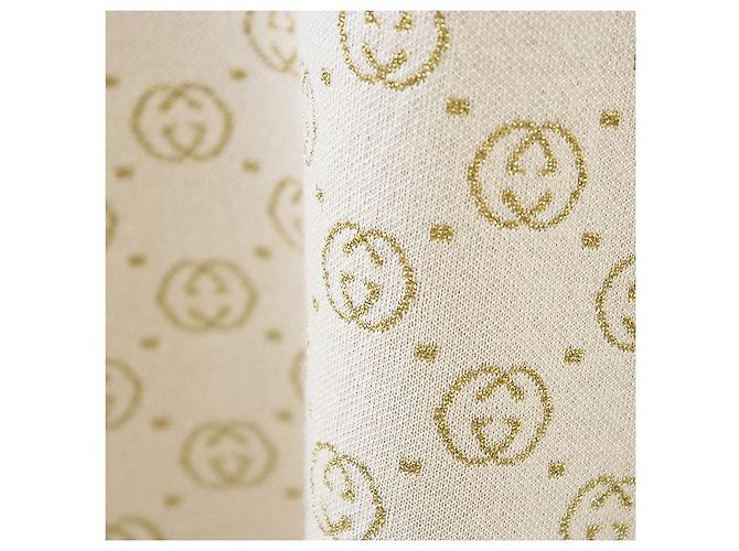 Gucci GG Interlocking Wool Blend Long Skirt Beige Golden - view 6