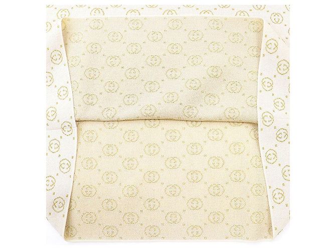 Gucci GG Interlocking Wool Blend Long Skirt Beige Golden - view 9