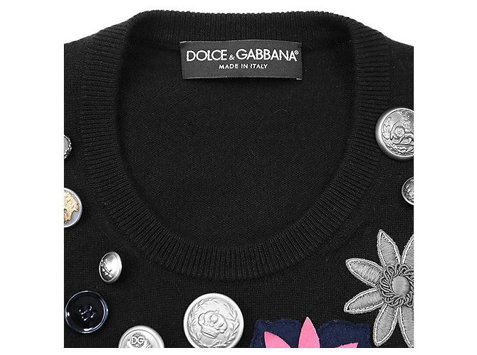 Dolce & Gabbana Dolce&Gabbana Kaschmirpullover mit mittlerer Maschenweite Schwarz - Ansicht 8