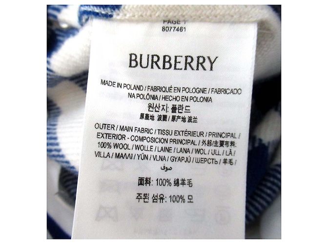Falda de lana plisada con estampado Check Burberry Blanco - vista 7