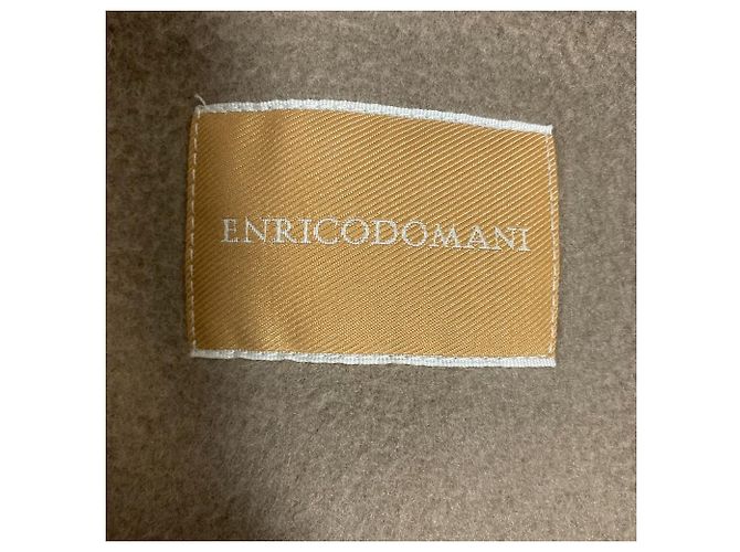 Autre Marque Abrigo de lana sin cuello ENRICODOMANI Beige - vista 7