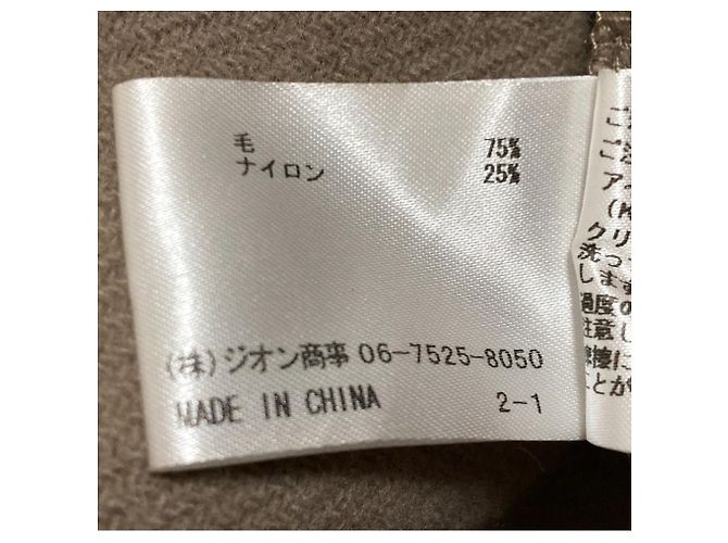 Autre Marque Abrigo de lana sin cuello ENRICODOMANI Beige - vista 9