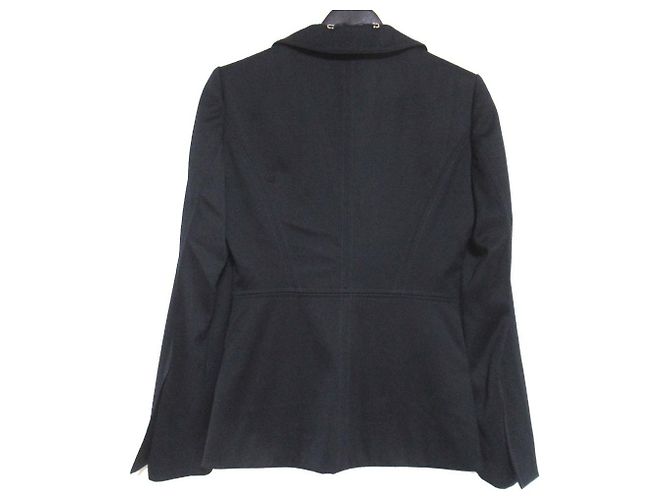 Gucci Single-Breasted Wool Tailored Jacket Blue Navy blue - view 2