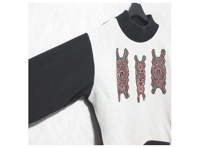 Autre Marque VIVIENNE TAM Sweatshirt mit Stehkragen aus Fleece Braun - Ansicht 3