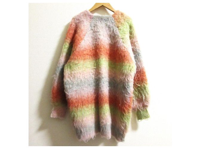 Autre Marque Freada Shaggy Strickjacke Pink Blau Grün Orange - Ansicht 3