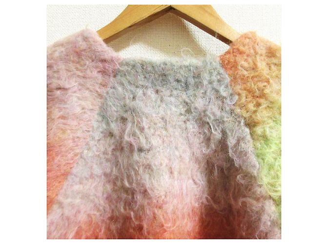 Autre Marque Freada Shaggy Strickjacke Pink Blau Grün Orange - Ansicht 7