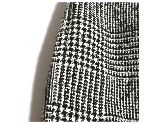 Autre Marque Munich Wool Ring Check Dobby Easy Pants Schwarz Weiß - Ansicht 10