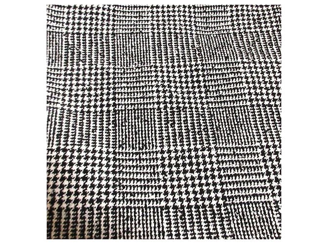 Autre Marque Munich Wool Ring Check Dobby Easy Pants Schwarz Weiß - Ansicht 12