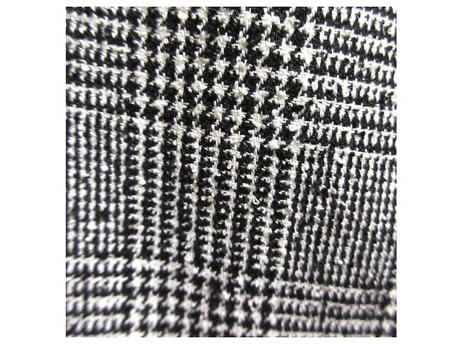 Autre Marque Munich Wool Ring Check Dobby Easy Pants Schwarz Weiß - Ansicht 2