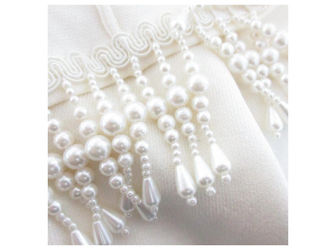 Autre Marque Top de punto con flecos Diagram GRACE CONTINENTAL Beige Blanco roto - vista 4