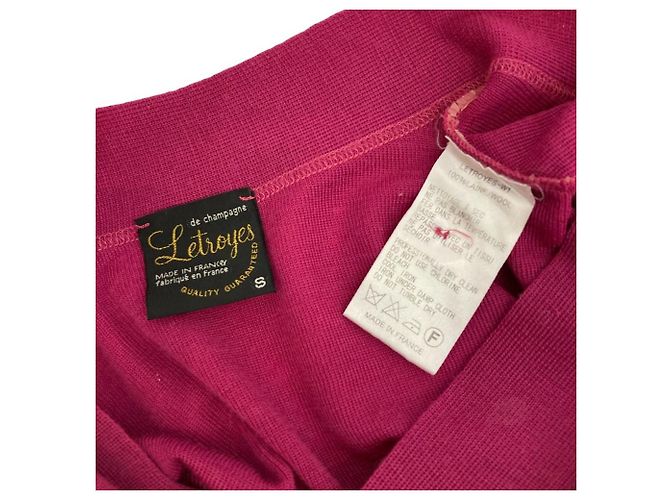 Autre Marque Letroyes Strickjacke mit V-Ausschnitt Pink - Ansicht 3