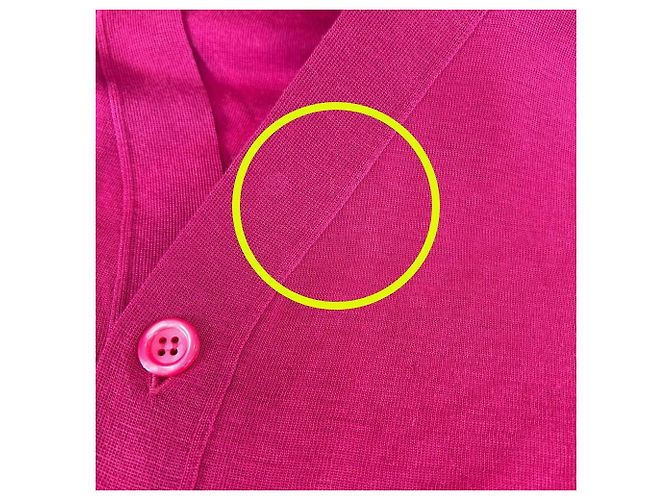 Autre Marque Letroyes Strickjacke mit V-Ausschnitt Pink - Ansicht 5